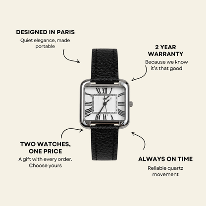 Concorde Watch Black, women's watch in Black by Aurielle Milano, image 7