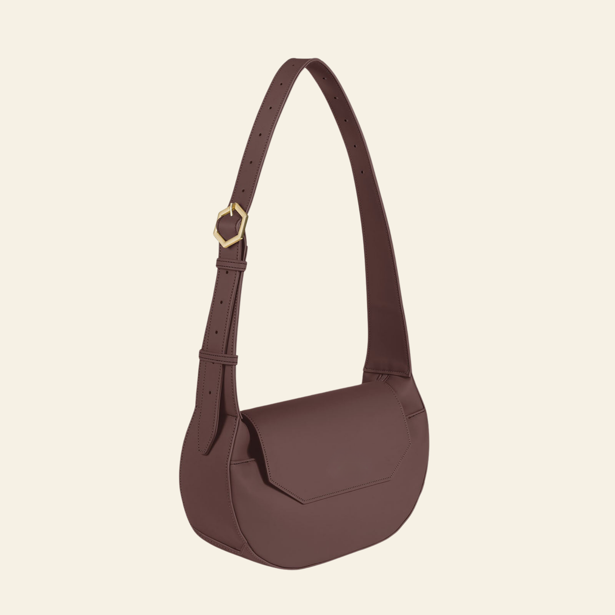 Crossbody Bag Dark Brown, crossbody bag in Dark Brown by Aurielle Milano, image 2