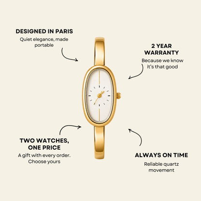 Passy Watch Gold, women's watch in Gold by Aurielle Milano, image 6