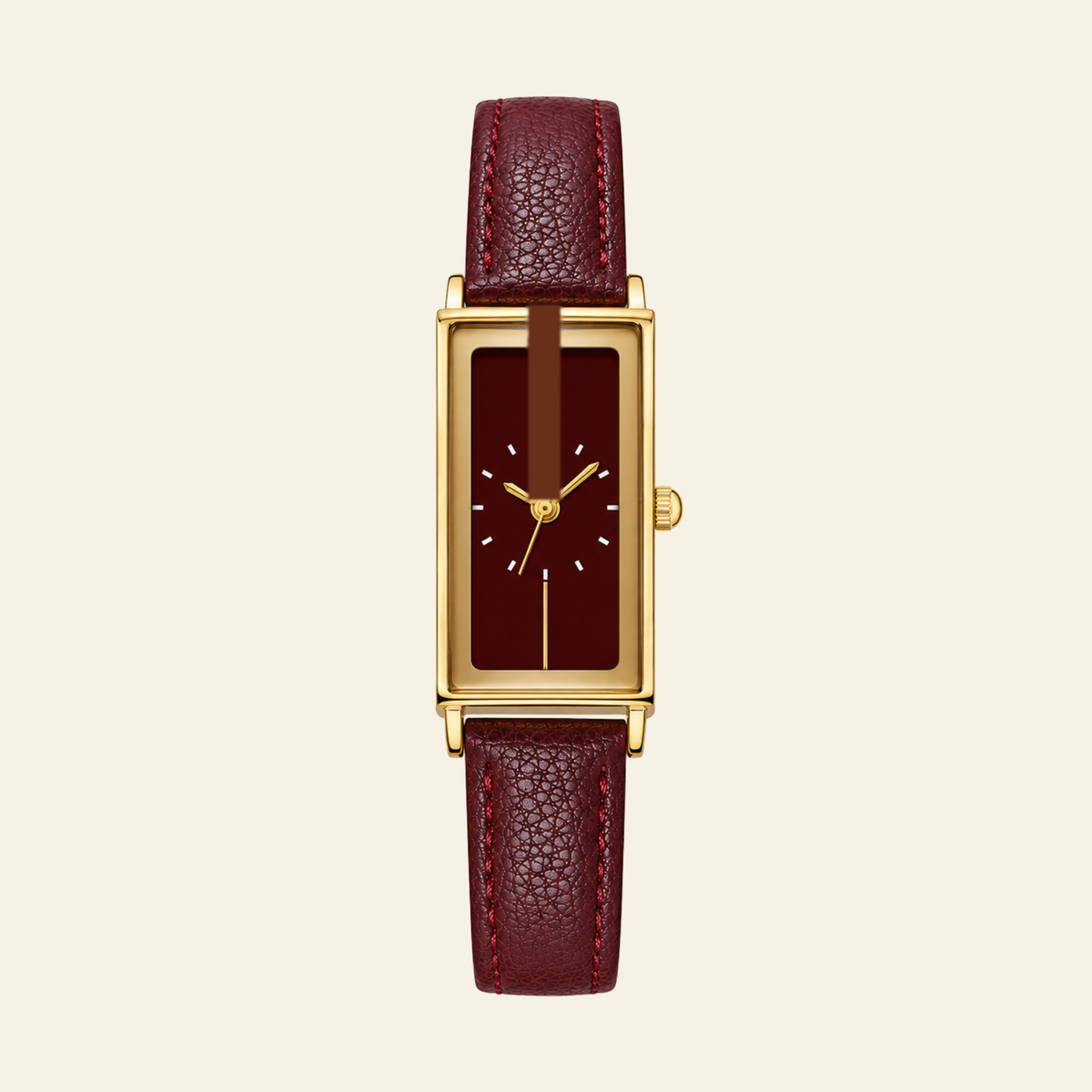 Montaigne Watch Burgundy, women's watch in Burgundy by Aurielle Milano