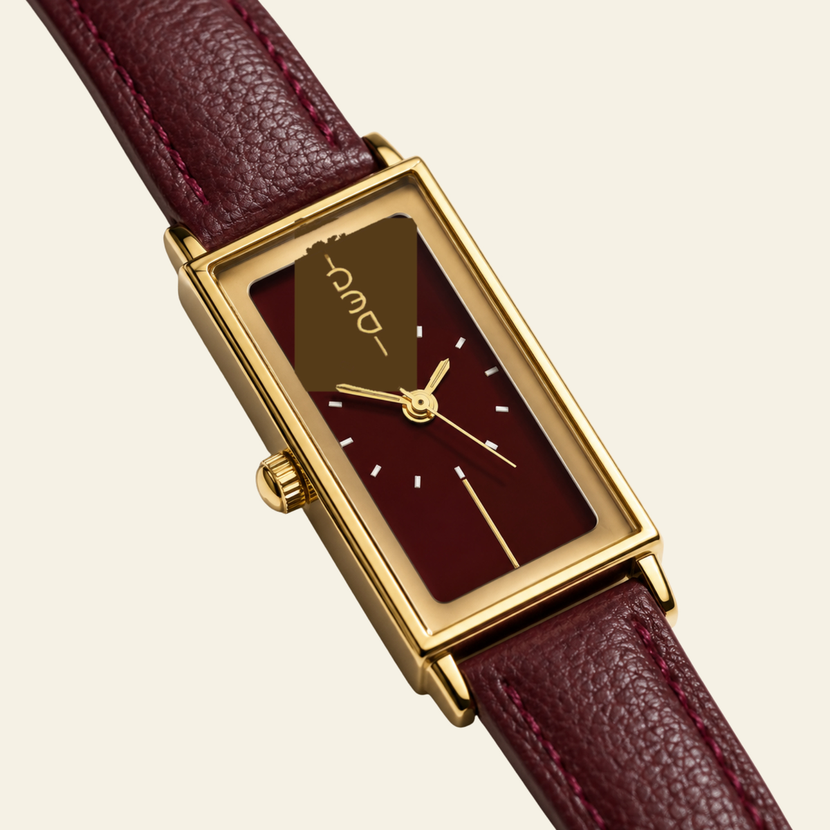Montaigne Watch Burgundy, women's watch in Burgundy by Aurielle Milano, image 4