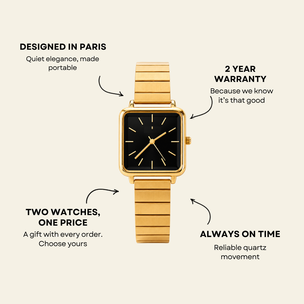 Le Marais Watch Eclipse, women's watch in Eclipse by Aurielle Milano, image 5