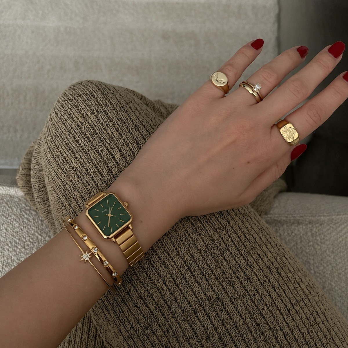 Le Marais Watch Emerald, women's watch in Emerald by Aurielle Milano, image 10
