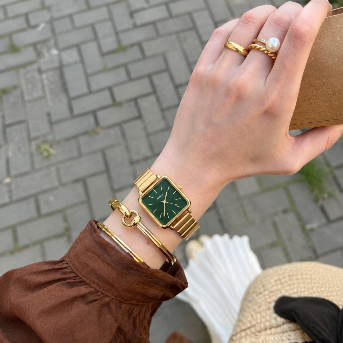 Le Marais Watch Emerald, women's watch in Emerald by Aurielle Milano, image 8