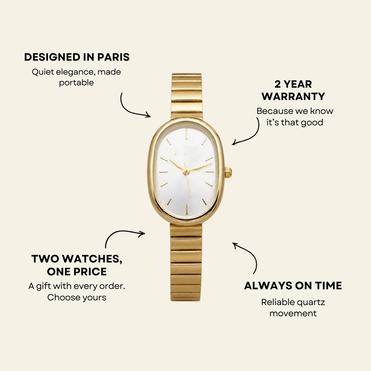 Le Marais Watch Moonlight, women's watch in Moonlight by Aurielle Milano, image 6
