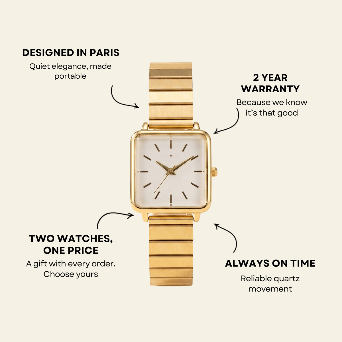 Le Marais Watch Blush, women's watch in Blush by Aurielle Milano, image 5