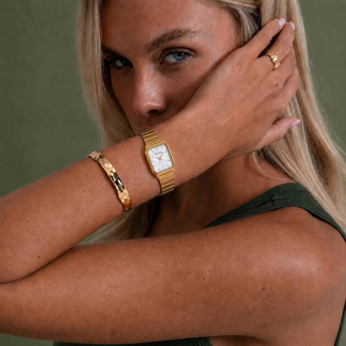 Trocadéro Watch Sage, women's watch in Sage by Aurielle Milano, image 3
