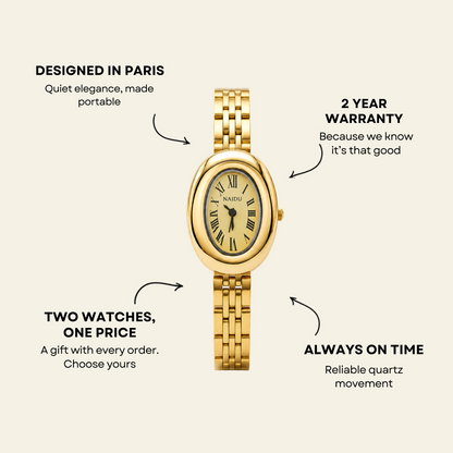 Opéra Watch Gold, women's watch in Gold by Aurielle Milano, image 4