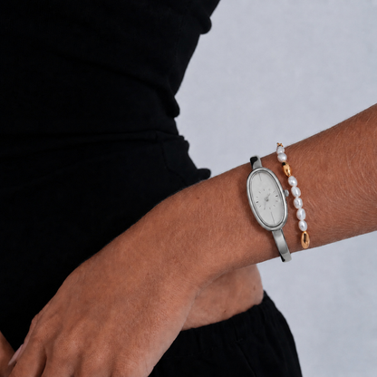 Passy Watch Silver, women's watch in Silver by Aurielle Milano, image 3